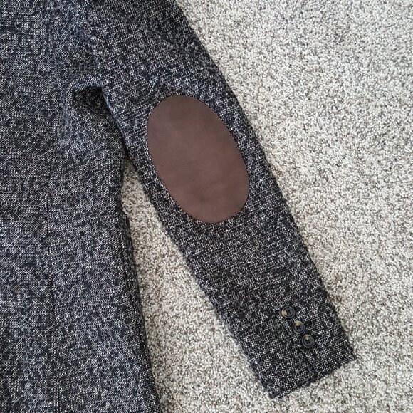 Elbow Patches Warm MANGO Blazer Wool Cotton Knit Pockets - Picture 12 of 13